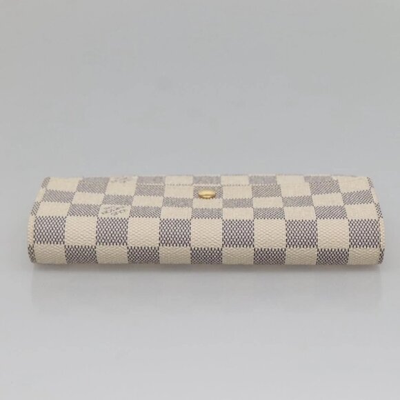 LOUIS VUITTON Damier Azur Portefeuille Sarah Long Wallet N61735 LV Auth 138500 - Picture 7 of 16